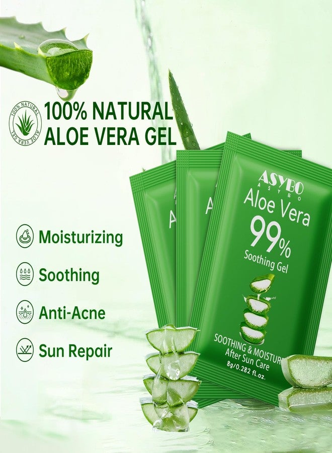 ASYBO 30 Pack Natural Aloe Vera Gel -99% Pure Moisturizing Aloe Vera, Soothing and Hydrating, Sunburn and Scar Repair, Portable Travel Size, After Sun Care for Face Body Hair - Image 2